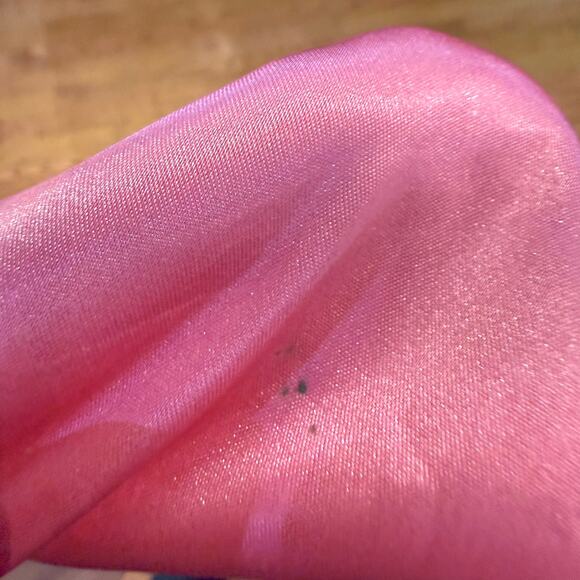 Vintage Y2K 90s Ruby Rox Strapless Bubble Dress M Made USA Hot Pink Satin Party - Picture 9 of 9